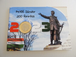 2023  PETŐFI 200 Ft forint UNC verdefényes RITKA bliszter csak 500 db sorszám: 192