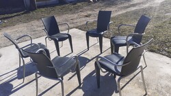 6 db retro francia Louis 20  Philippe Starck for Vitra műanyag - aluminium szék