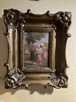 Pádly Aladár (1881-1949) Tere-fere a piacon