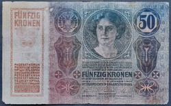 50 Korona 1914, VG. Felülbélyegzés nélkül.