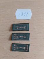 MH KARDDAL ÉKESÍTETT SZOLGÁLATI ÉRDEMJEL ARANY, EZÜST, BRONZ 2,5 X 1 cm 3 DB 1135.