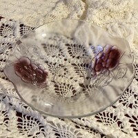 Walther Glass szerű, jelzés nélküli asztalközép kínáló szőlő mintával