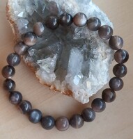 Extra minőségű fekete Holdkő karkötő 8 mm-es szemekből