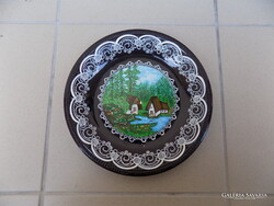 Extrém ritka Gránit falitányér fali tányér 24 cm (n)