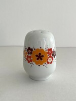 Retro, vintage Alföldi porcelán virágmintás sószóró, só-borsszóró, fűszerszóró, fűszertartó