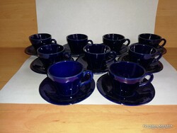 Sötétkék kerámia kávéscsésze készlet 9 személyes (z-2)