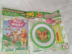 Micimackó világa sorozat 1 szám/2008 De Agostini, bontattal, gyermek étkészlet melléklettel