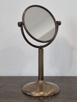Stamped, Patinated Artistic Copper Mirror - 27 cm
