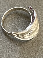 Levél fejes ezüstözött gyűrű, 18 mm belső átmérő, új