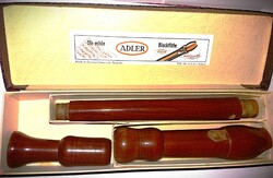 Antik NDK DDR JOHANNES ADLER BLACKFLUTE SZÉTSZEDHETŐ fa furulya GYÁRI ÁLLAPOT a képek szerint 2.