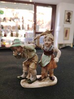 Wagner & Apel gyermekpár, porcelán
