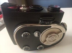Vintage KVARC 2x8S-1 filmkamera, eredeti bőrtokban és tartozékokkal