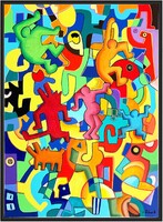 Tolomelli Cesare - Figure in equilibrio - xl- 90 x65 cm- Alakok egyensúlyban