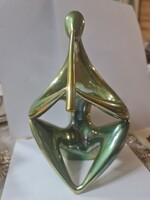 Zsolnay eozin art deco Török J. furulyázó