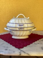 UTASELLÁTÓS herendi porcelán levesestál 34x27x22 cm.