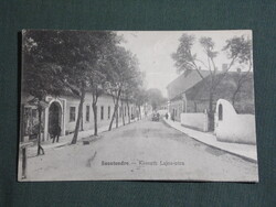 Képeslap,Szentendre,Kossuth Lajos-utca részlet,Fetter Viktor üzlete kiadás Szentendre, 1918-