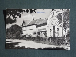 Képeslap,Kenderes,kultúrház,földműves szövetkezet boltja látkép,részlet, 1958-