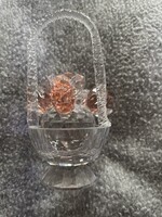 Kristály kosárka 13 cm