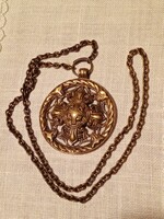 Régi jelzett skandináv / finn  Kalevala Koru bronz  nyaklánc - medál eredeti láncával
