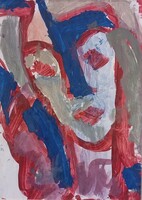 Csepeli Németh Miklós : Női portré 3. - akvarell