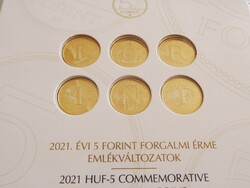 2021 75 ÉVES A FORINT forgalmi sor PP (Proof) Csak 1750db PP 5 betűs forintosokkal!!!