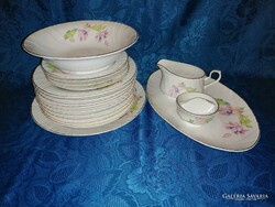 Arpo porcelán virágmintás étkészlet - lapostányér kistányér kínálók mártásostál sótartó