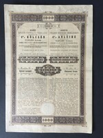 Budapesti Közúti Vaspálya Társaság Részlet-kötvény 1905.