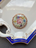 Rosenthal sérülésmentes régi porcelán bross csodás virágokkal