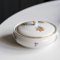 Hollóházi porcelán cukortartó