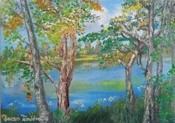 Jacsó Teodóra: Folyónál 25x35