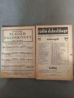 Rádió daloskönyv - 1934. november + Legújabb sláger daloskönyv (egyben)