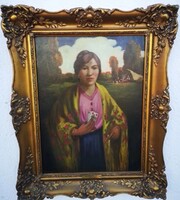 Iványi Grünwald Béla (1867 - 1940) -  Cigány lány kártyával