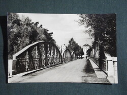 Képeslap,Körmend,Rába híd látkép,részlet, 1965-