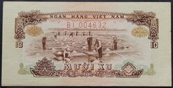 Dél Vietnam 10 Xu 1966, AUNC. (100 x 50 mm)