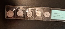 1991. fillér forgalmi sor, fillér sor, a  2 és az 5 fillérből csak 10000 darabot gyártottak (155)