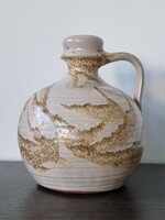 Vintage jelzett kerámia váza, kancsóváza, kiöntő- 20 cm