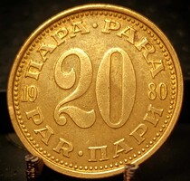 Jugoszlávia 20 para, 1980 B13E2