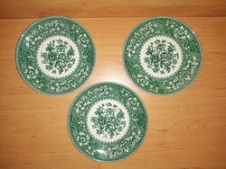Angol porcelán kistányér, csészealj -3 db egyben - átm. 16 cm (2p)