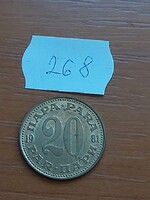 JUGOSZLÁVIA 20 PARA 1981  Sárgaréz  268