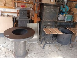 Ofyr 800 Kerti parti terasz grill  Plancha 80cm grillező tűzrakó Industrial Tűz tál