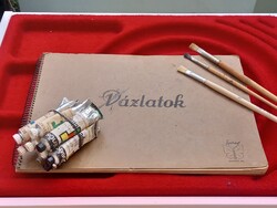 Vintage rajziskolai kellékek, Budapest tempera festékek 1969-ből