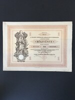 Makói Népbank Részvénytársaság Részvény 1928.