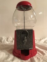 RÁGÓAUTOMATA - ÚJ - FÉM - 23 x 13 cm - BIG SPENDER - ÜVEG - AMERIKAI - 5 - 10 - FORINTOSSAL MŰKÖDIK