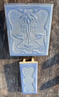 Szecessziós cserépkályha csempék porcelán anyagból Würzburg mellől