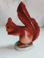 Hollóházi porcelán mókus figura - 13, 5 cm