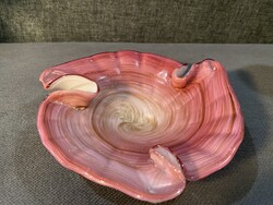 ALFREDO BARBINI MURANO ART GLASS PINK ÉS GOLD KÍNÁLÓ!!!!!!    17cm!!