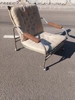 Mid century krómozott csővázas pihenő/lounge fotel