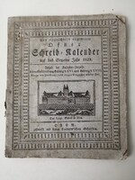 OFNER SCHREIB-KALENDER 1822  -  BUDAI ÍRÓ KALENDÁRIUM