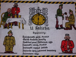 Textil - ÚJ - SVEJK - 41 x 30 cm - TÁNYÉR ALÁTÉT - 100 % COTTON