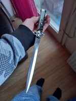 Új hatalmas XXL rugós bicska kés vadászkés.33cm.